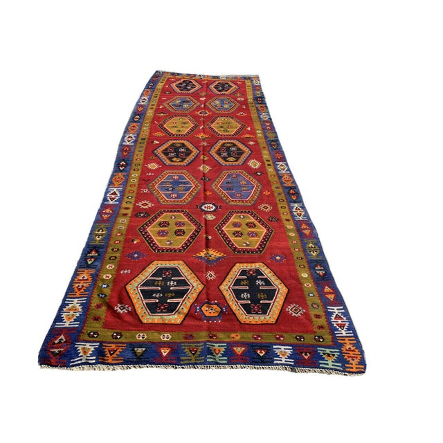 Pretty, little Turkish Kilim, made in the 1940s, this is a lovely central Turkish rug from Sivas region, woven with...