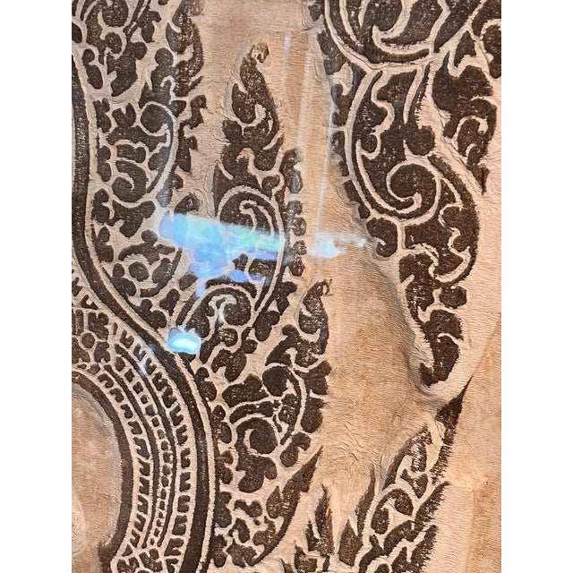 Black Vintage Thai Relief Rubbing Apsara Dancer Framed Wall Art 20x25 For Sale - Image 8 of 9