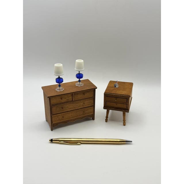 This authentic Reevesline miniature furniture set, produced in Japan circa 1972, represents a high-quality era of...