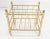 Mid-Century Modern Solid Brass Tube Vintage Mid Century Modern Caddy Magazine Rack Ball Finial For Sale - Image 3 of 12