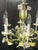 Vintage Tole Six-Arm Chandelier With Roses & Leaves For Sale - Image 9 of 16
