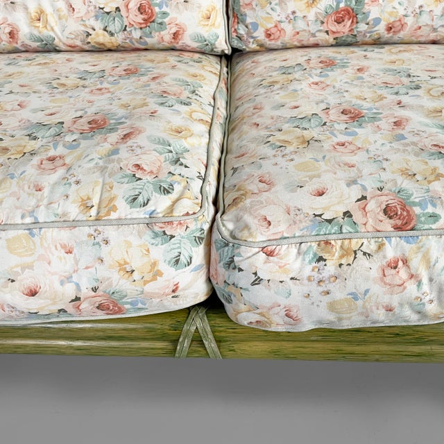 Forest Green American Modern Sofa by Lyda Levi for McGuire, 1970s For Sale - Image 8 of 18