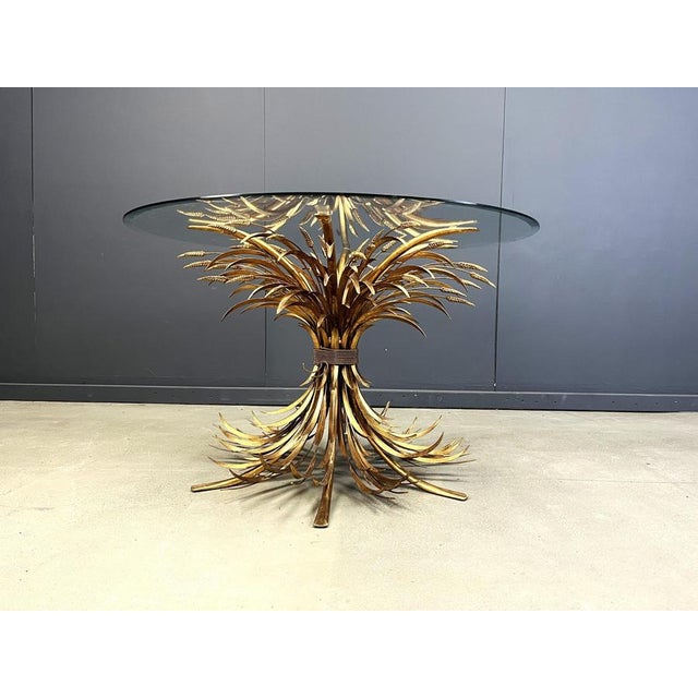 Gilt Metal Dining Table in the style of Coco Chanel, 1960s For Sale - Image 4 of 11