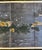 1950s Vintage Japanese Four-Panel Hand-Painted Silver Leaf Pine Tree Folding Screen For Sale - Image 5 of 16