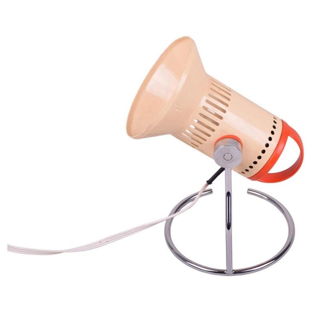 Metal Mid-Century Table Lamp in Lacquered Metal by Chirana, Czech, 1970s For Sale - Image 7 of 7