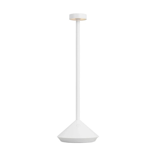 Sean Lavin by Visual Comfort Modern Moneta Accent Cordless/Rechargeable Table Lamp in Matte White For Sale In Chicago - Image 6 of 7