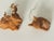 Traditional Vintage Reindeers Pair Plush Christmas Ornaments Figurines For Sale - Image 3 of 3