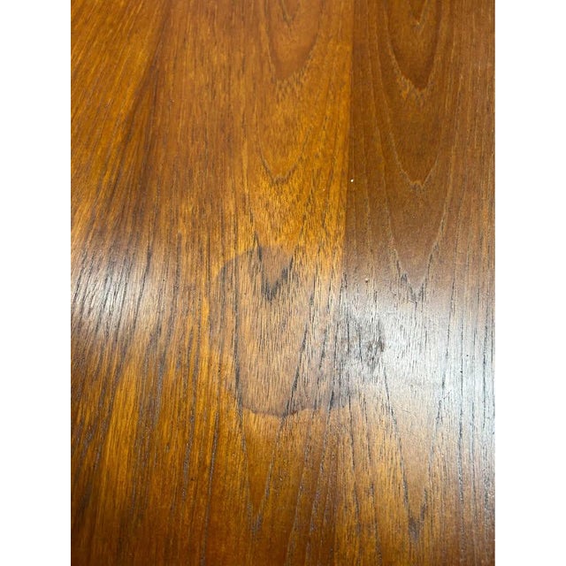 Danish Teak Mid Century Modern Vanity Dressing Table Tri-Fold Mirror 1960s For Sale In New York - Image 6 of 6