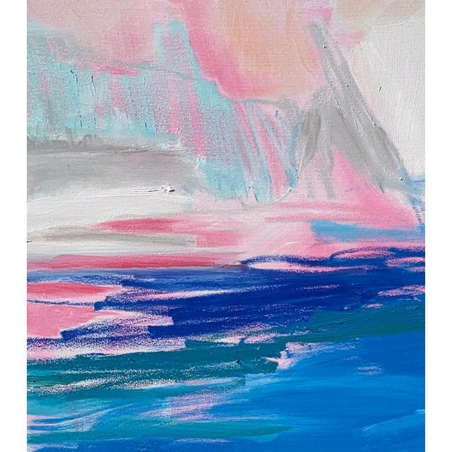 Abstract "Caribbean Calling" by Trixie Pitts Large Abstract Oil Painting For Sale - Image 3 of 10