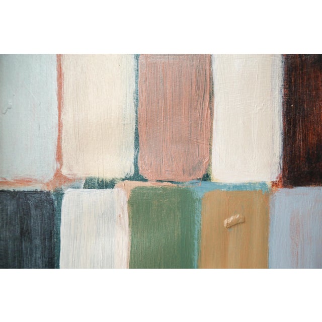 Original Framed Abstract Painting in Antique Gold Bronze Frame For Sale - Image 10 of 13