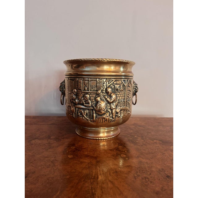 Metal Antique Edwardian Brass Coal Bucket, 1900 For Sale - Image 7 of 7