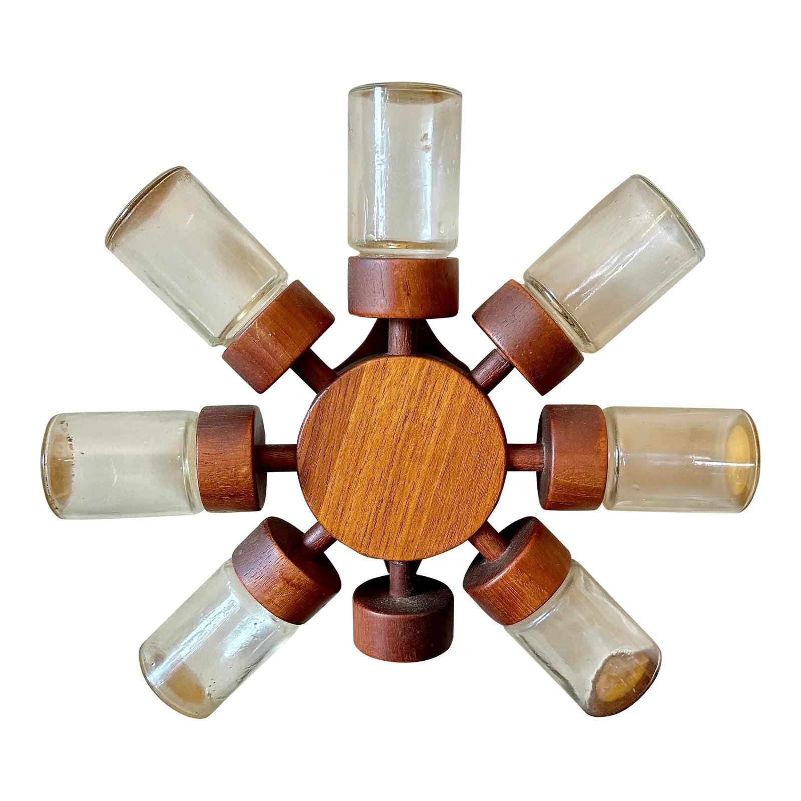 Mid Century Digsmed Design Denmark Teak Rotating Spice Rack | Chairish