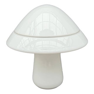 Mushroom Lamp in Opaline Glass by Res Murano, Italy, 1960 For Sale