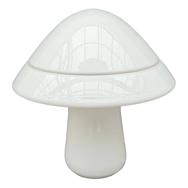 Mushroom Lamp in Opaline Glass by Res Murano, Italy, 1960 For Sale