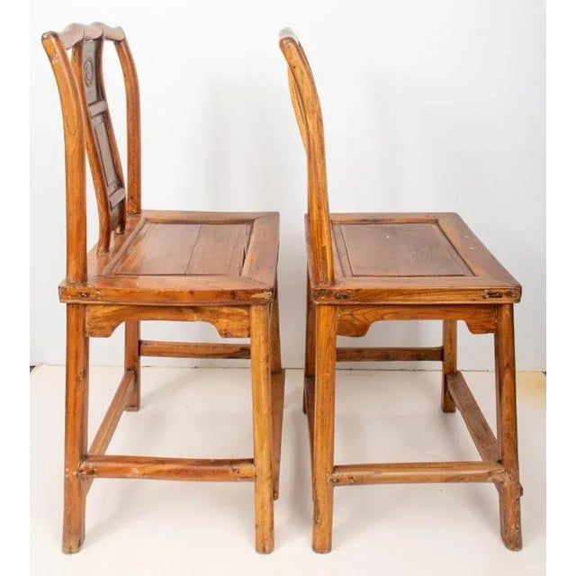 Chinese Hardwood Side Chairs, Pair For Sale - Image 4 of 13