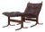 Set of Vintage Cognac Leather Siesta Chair & Ottoman by Ingmar Relling for Westnofa, 1960s For Sale