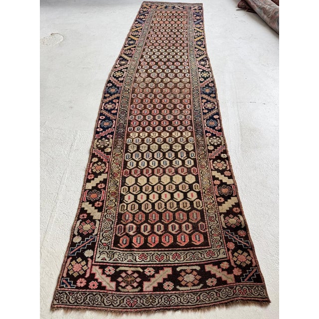 Antique Runner with Artistic Paisley Motifs Rug 3 x 10.8 For Sale - Image 9 of 10