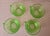 Glass Uranium Glass Set of 4 Green Tea Cups Early 20th Century For Sale - Image 7 of 18