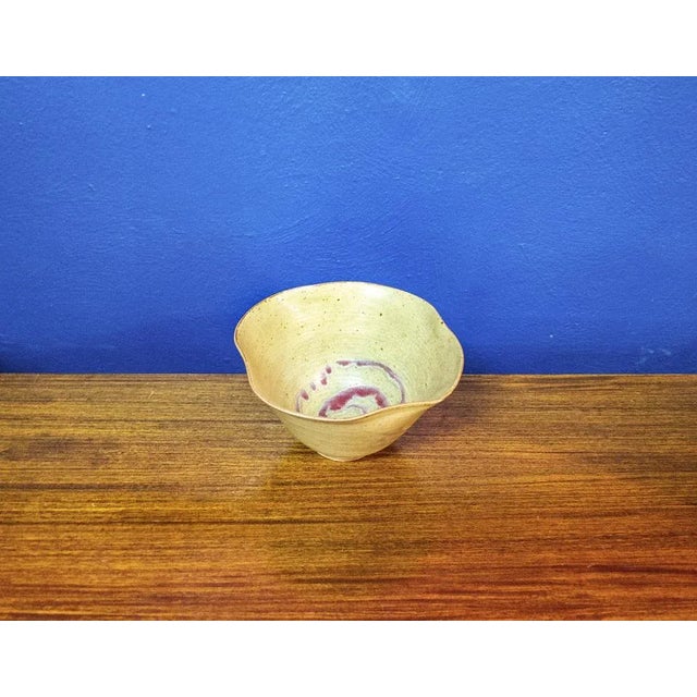 Ceramic vase. Raku technique Scandinavian production 80s