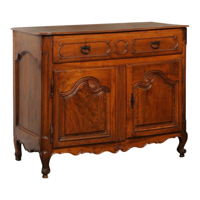 1750s French Louis XV Walnut Provençal Buffet For Sale
