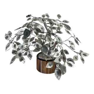 Vintage Metal Bonsai Tree Sculpture After Curtis Jere For Sale