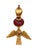 Gold European Carved Wood Bird Sculpture on Finial 9.5" H For Sale - Image 8 of 9