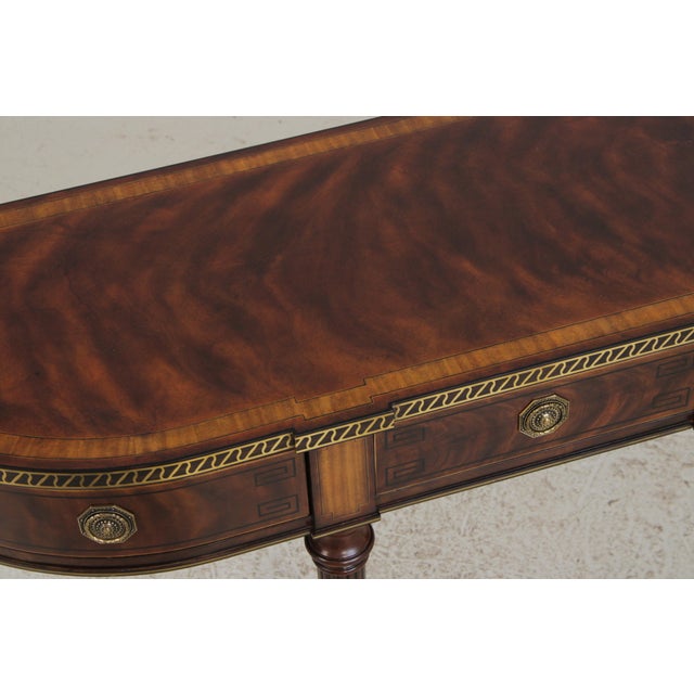Theodore Alexander Georgian Style Mahogany Inlay Buffet Console Table For Sale - Image 9 of 15