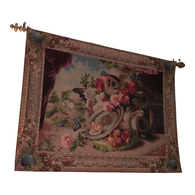 Belgium Tapestry Still Life For Sale