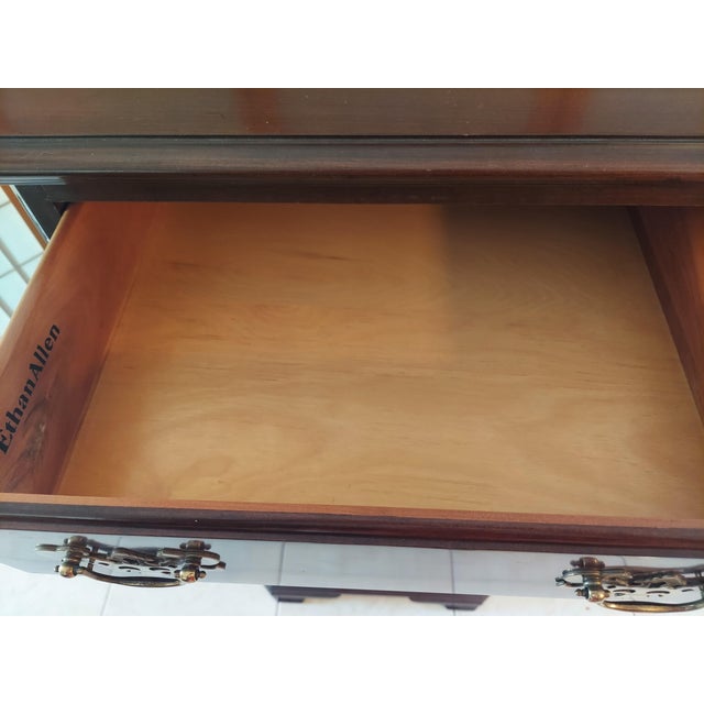Vintage Ethan Allen Georgian Court Collection Solid Cherry Lingerie Chest. For Sale - Image 10 of 13