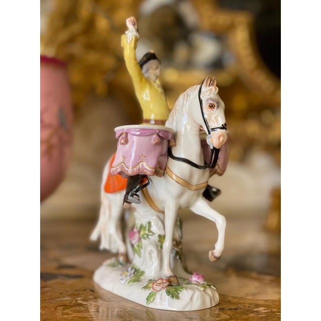 Ceramic Drum Rider Porcelain Subject from Meissen, 1963 For Sale - Image 7 of 16