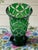 Glass Vintage 1960s West German Cut-to-Clear Emerald Crystal Vase - 3.25 LBS For Sale - Image 7 of 12