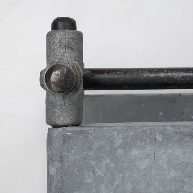20th Century French Metal Console Table With Zinc Top For Sale - Image 10 of 18
