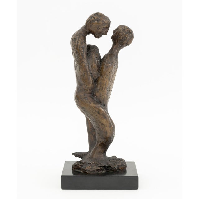 Illegibly Signed Family Embrace Bronze Sculpture For Sale In New York - Image 6 of 9