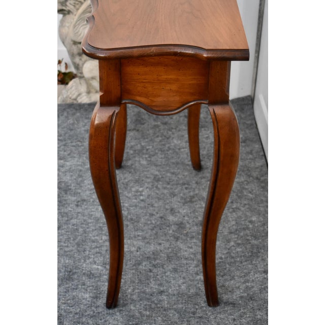 Hekman Italian Provincial Wood Table Vintage Carved Accent Console For Sale - Image 16 of 16
