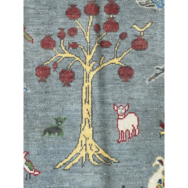 Afghan Nature Pictorial Wool Rug 2’ X 3’1” For Sale - Image 4 of 6