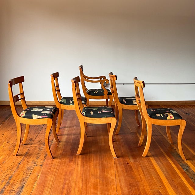 Biedermeier Biedermeier Style Side Chairs, Set of 6 For Sale - Image 3 of 17