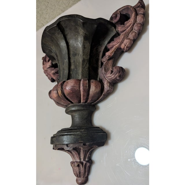 French French 19th Century Style Wall Planter Sconce a Pair For Sale - Image 3 of 12