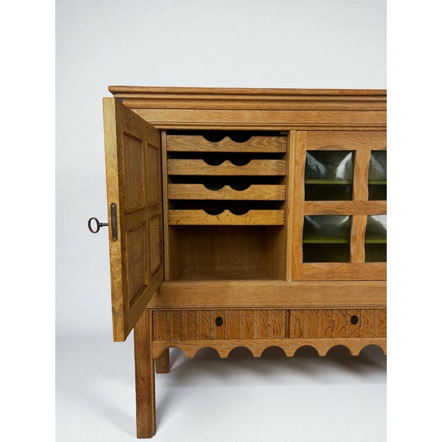 Large Danish Sideboard in Oak by Henning Kjærnulf, 1960s For Sale - Image 4 of 12