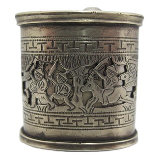 Chinese Silver Figural Opium Snuff Box With Inner Secret Erotic Scene For Sale