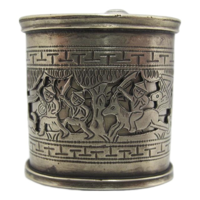 Chinese Silver Figural Opium Snuff Box With Inner Secret Erotic Scene For Sale