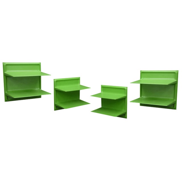 Space Age Wall Shelf by Ernest LGL for Wilhelm Werndl, 1960s Set of 4 For Sale