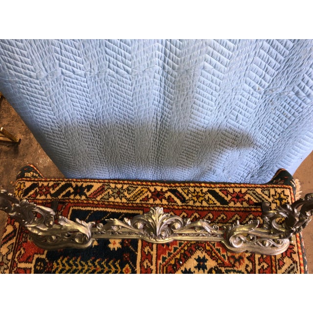 Late 20th Century Silver Finish French Chenets For Sale In Los Angeles - Image 6 of 7