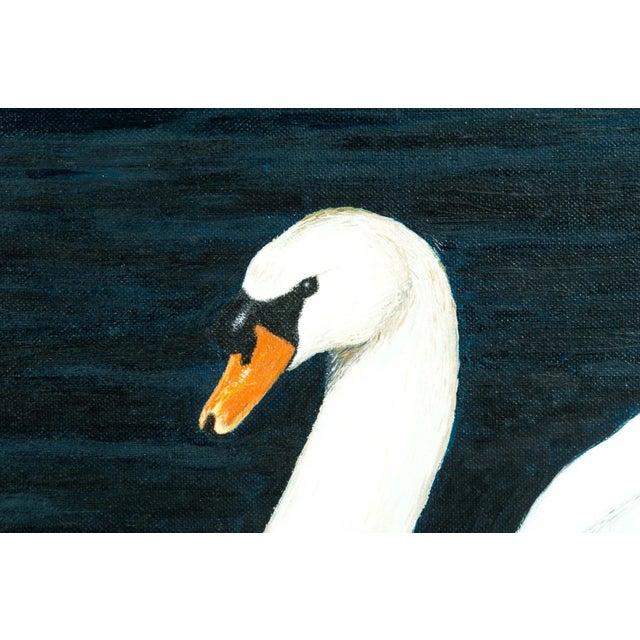 Mid-20th century oil on canvas wildlife painting. The painting is in excellent vintage condition. Artist signature left...