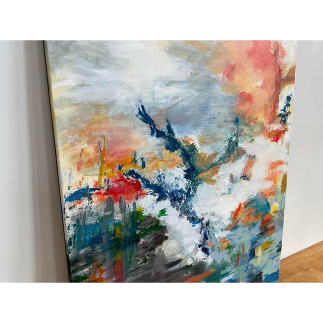 Abstract Large Original Acrylic Art on Canvas by M. Miller For Sale - Image 4 of 17