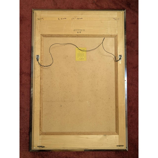 A highly decorative and desirable LaBarge hand-painted wall mirror featuring an elegant Chinoiserie-inspired design...