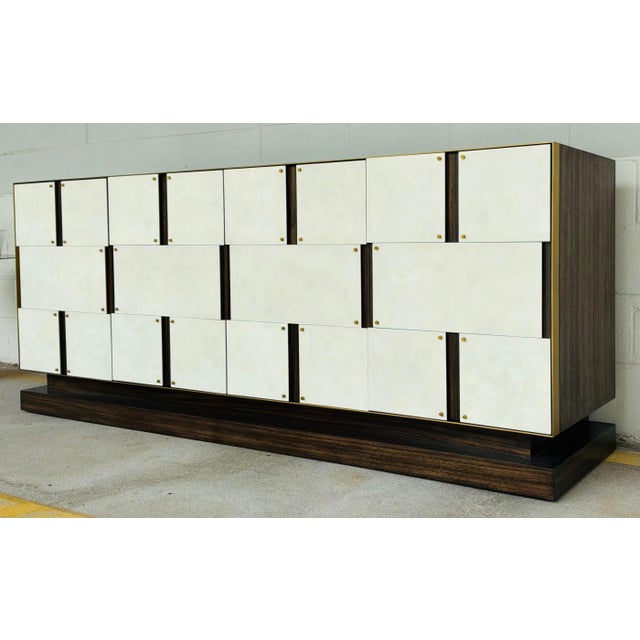 Wood Revelation Modern Block Buster Four Door Cabinet For Sale - Image 7 of 10