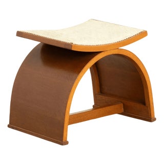 Art Deco Bedroom Stool, 1930s For Sale