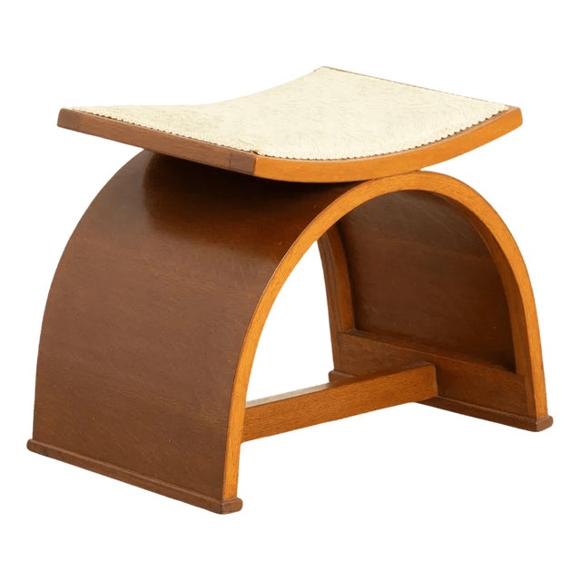 Art Deco Bedroom Stool, 1930s For Sale