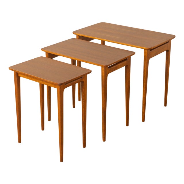 Vintage Nesting Tables from Lotos, 1960s, Set of 3 For Sale