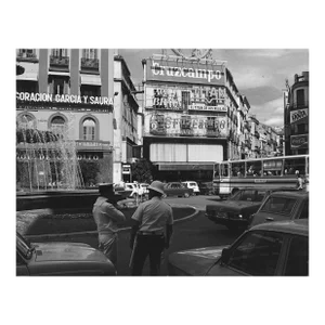 1976 Malaga Spainish Square Photograph by Don Ware